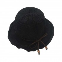 Hand-woven Floppy Stylish Bucket Hat Retro Style Beach Cap Folding Straw Hat