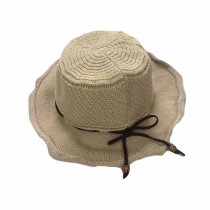 Summer Hand-woven Floppy Straw Hat Folding Retro Style Beach Cap Bucket Hat