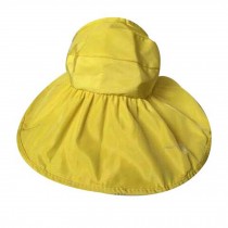 Simplicity Folding Sun Hat Straw Hat Wide Large Brim Beach Hat for Women,Yellow