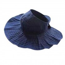 Blue Sun Hat For Holiday Travel Fashion Sun Visor Cap Folding Summer Beach Cap