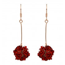 Rose Earrings Jewelry Earrings Long Earrings Stud Earrings Gifts Women,Red