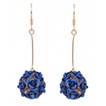 Long Earrings Rose Earrings Jewelry Earrings  Stud Earrings Gifts Women,Blue