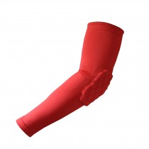 [RED] Comb Pad Protection Compression Basketball Shooter Sleeve, Size L