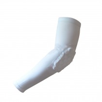 [WHITE] Comb Pad Protection Compression Basketball Shooter Sleeve, Size L