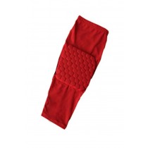 [RED] Long Comb Pad Compression Basketball Leg Sleeve One Pic, Size L