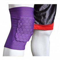 [PURPLE] Short Comb Pad Compression Basketball Leg Sleeve One Pic, Size L