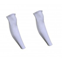 [WHITE] 17.7" Long Compression Basketball Leg Sleeve One Pic, Size Middle