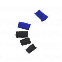 5 Pic BLACK & 5 Pic Blue Compression Basketball Fingers Sleeve, One Size