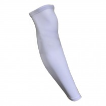 [WHITE] 18.5" Long Compression Basketball Leg Sleeve One Pic, Size Large
