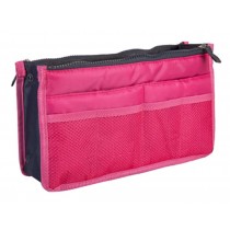 Creative Multifunction Wash Bag Portable Travel Pouch Cosmetic Bag, Rose Red