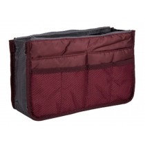 Creative Multifunction Wash Bag Portable Travel Pouch Cosmetic Bag, Wine Red