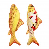 2 Pcs Simulation Carp Fish Plush Toy 30cm for Cats Toy or Sofa Decor, Gold and Tricolor Carp
