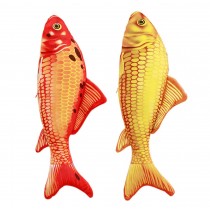 2 Pcs Simulation Carp Fish Plush Toy 30cm for Cats Toy or Sofa Decor, Red Gold Carp