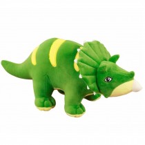Triceratops Plush Toy Green Stuffed Soft Dinosaur Toy for Kids Festival Gift Home Decor