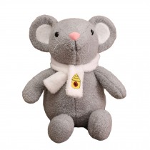 Soft Scarf Plush Rat Mouse Stuffed Animals Toy With Cute Attractive Face 46cm, Grey