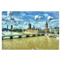 500 Pieces Jigsaw Puzzle Wooden Oil Painting Style Assemble Puzzle Game, London Big Ben