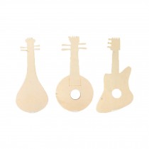 9 Pieces Unfinished Blank DIY Stringed Instrument Toys Craft for Kids Painting Projects