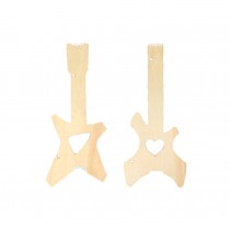 8 Pcs Unpainted Blank Wood Guitar Toys Craft for Children DIY Painting Projects