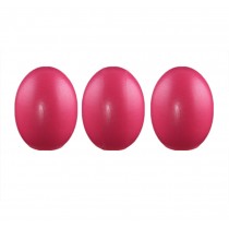 10 Pieces Wooden Blank Easter Eggs Kids Children DIY Creative Paintable Decoration - Rose Red