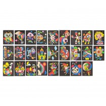 26 Pcs Kids DIY Sand Painting Toy Sand Color Drawing Board Kit Painting Art Educational Toy for Children