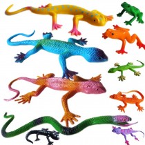 Plastic Realistic Reptile Models Halloween Joke Trick Toy Educational Toys, 10Pcs