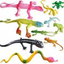 Colorful Simulated Reptile Models Plastic Halloween Joke Trick Kids Educational Toys, 10Pcs