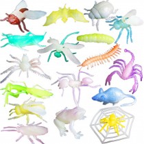 Novelty Luminous Insect Models Noctilucent Plastic Toys, 17 Pcs