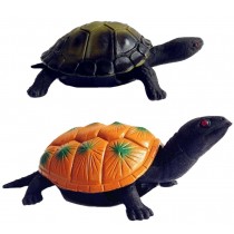 Artificial Simulated Soft Body Hard Shell Turtle for Sand Table Figures Toys Kids Educational, 2 Pcs