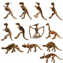 12 Pcs Retro Artificial Dinosaur Skeleton Model Home d??cor Figures Kids Educational Model