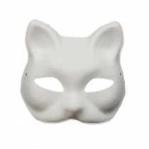 Set of 10 White Mask Costume Mask Painting DIY Paper Mask Blank Mask Fox Mask