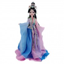 Chinese Ancient Ball-Jointed Doll 12-Joints Doll Blue and Pink China Ancient Costume Toy Collectibles Doll