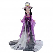 China Ancient Ball-Jointed Doll Purple Splash-ink Chinese Ancient Costume Chinese Style 12-Joints Doll for Kids