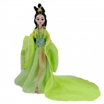 China Ancient Ball-Jointed Doll Green Fairy Chinese Style 12-Joints Doll for Kids