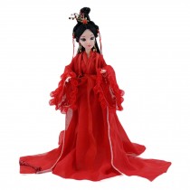 Chinese Fictional Character Ball-Jointed Doll Red Costume 12-Joints Doll for Girls, Lie Ruge