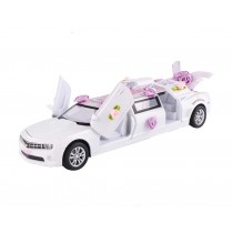 Simulation Wedding Car Model Alloy Sounds and Lights Exquisite Vehicles Toy Wedding gift, White