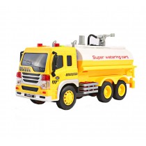 Sprinkler Car Model Toy with Sound Light Construction Vehicle Plastic Early education, Yellow