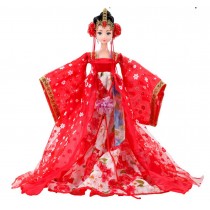Chinese Bride Costume Doll As Gift For Girl, Random Style