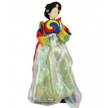 The Handicraft Of South Korea Doll Girl In Green Dress, Random Style