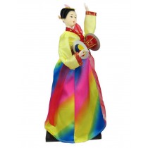 The Handicraft Of South Korea Doll Girl In Colorful Dress, Random Style