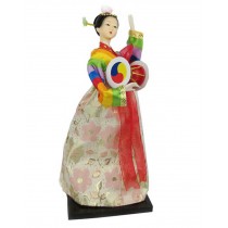 The Handicraft Of South Korea Doll Girl In Flower Dress, Random Style