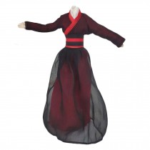 Handmade Chinese Style Ancient Costume Doll Dress Martial Arts Film Black Doll Clothes for 11.5 inch Doll