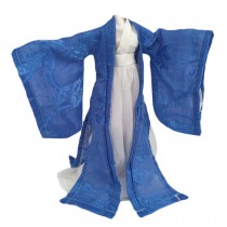Handmade Chinese Style Ancient Beauty Costume Blue and White Doll Dress Doll Clothes for 11.5 inch Doll