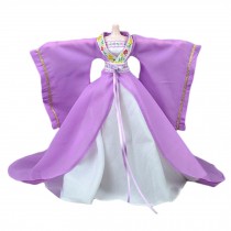 Handmade Chinese Style Ancient Costume Doll Dress Purple Princess Dress Doll Clothes for 11.5 inch Doll