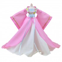 Handmade Chinese Style Ancient Costume Doll Dress Pink Princess Dress Doll Clothes for 11.5 inch Doll