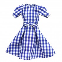 Blue Checked Fashion Dresses Casual Wear Doll Clothes Doll Dress for 11.5 inch Doll