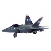 Plastic Airplane Model F-22 Military Aircraft Model for Kids, 7.5''