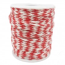 Red/White 2 Piece x 32 Feet - 8mm Gift Packing Strings Jute Twine DIY Home Decor