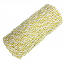 Yellow/White 2 Piece x 328 Feet 1 mm Cotton DIY Craft Material Packing Twine