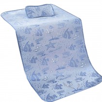 Summer Baby Waterproof Changing Diaper Pad Sleeping Mat,Mat+Pillow Blue