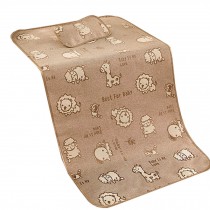 Summer Baby Waterproof Changing Diaper Pad Sleeping Mat,Mat+Pillow Brown